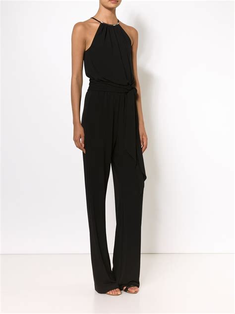 michael kors jumpsuit schwarz amazon|Michael Kors sleeveless black jumpsuit.